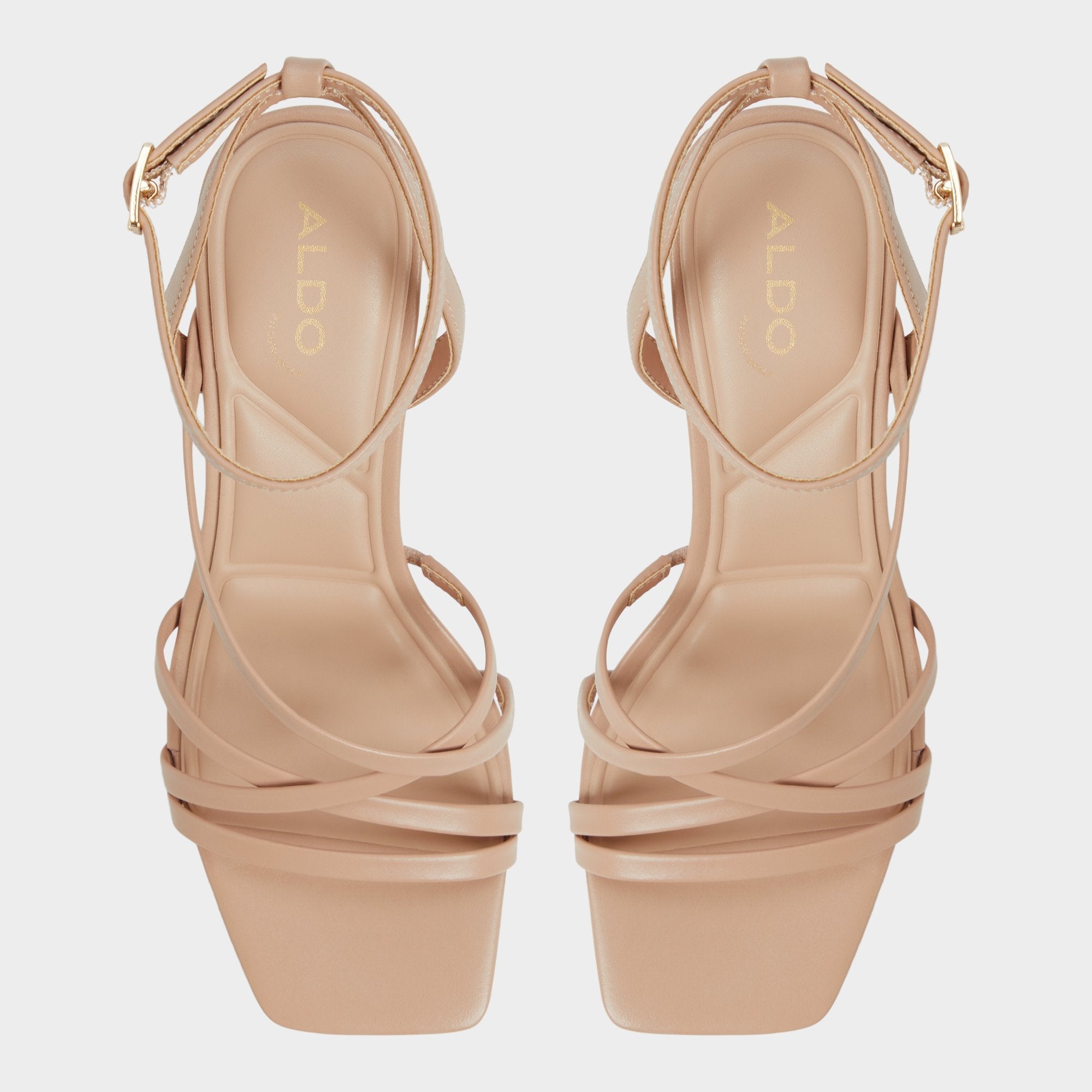 Aldo Esther Tan Women's Block heels - Strappy heeled sandal, Block heel Tan