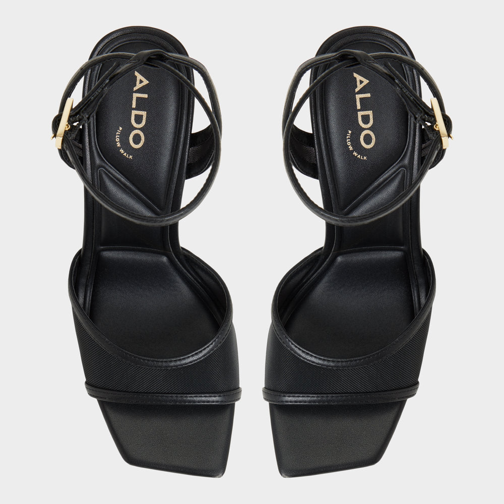 Aldo Sharra in Black 14119591 - Strappy heeled sandal, Stiletto heel Black