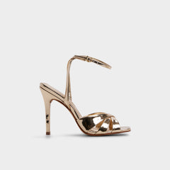 Aldo Meteora in Gold - Strappy heeled sandal, Stiletto heel Gold