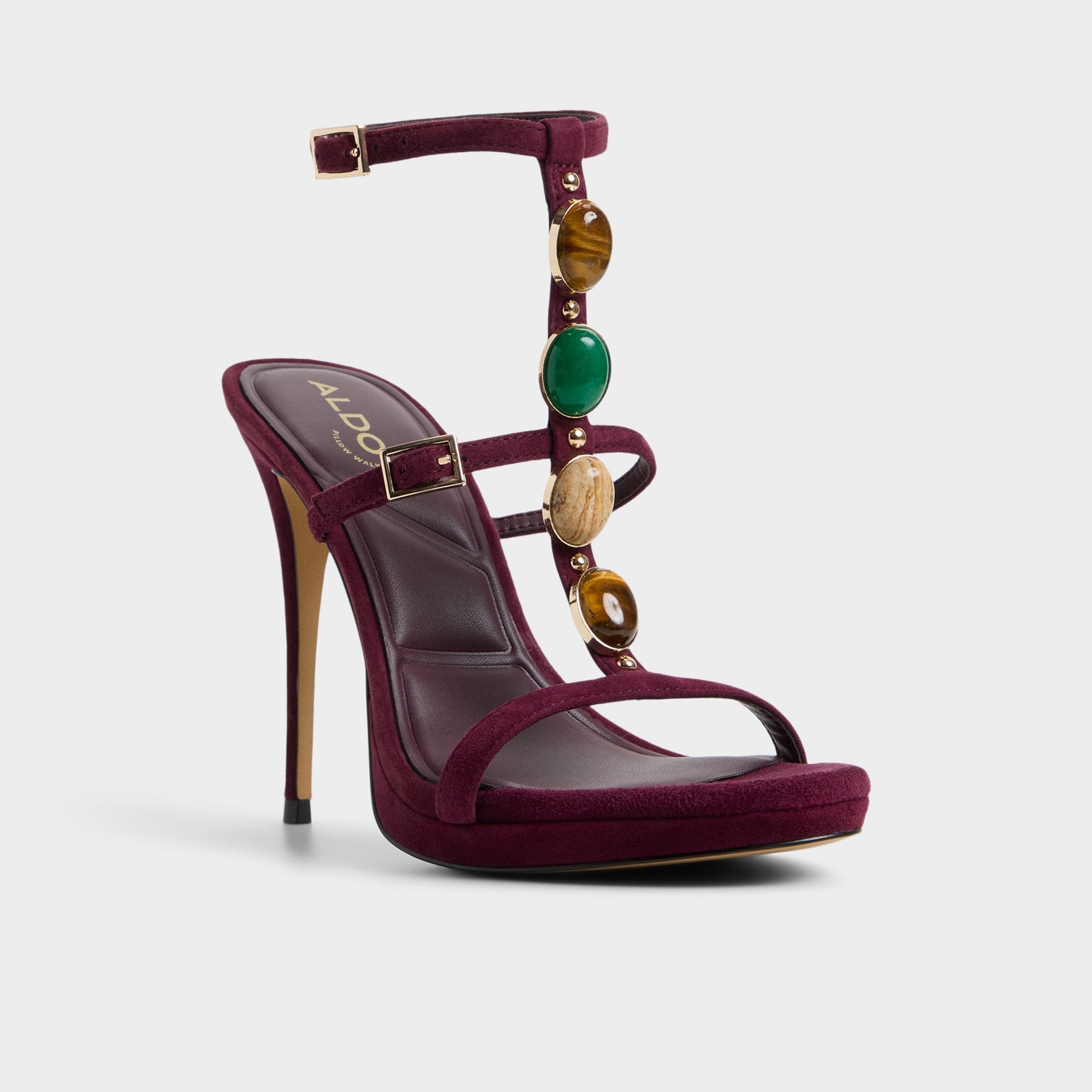 Aldo Opalia in Bordo - Strappy heeled sandal, Platform Bordo