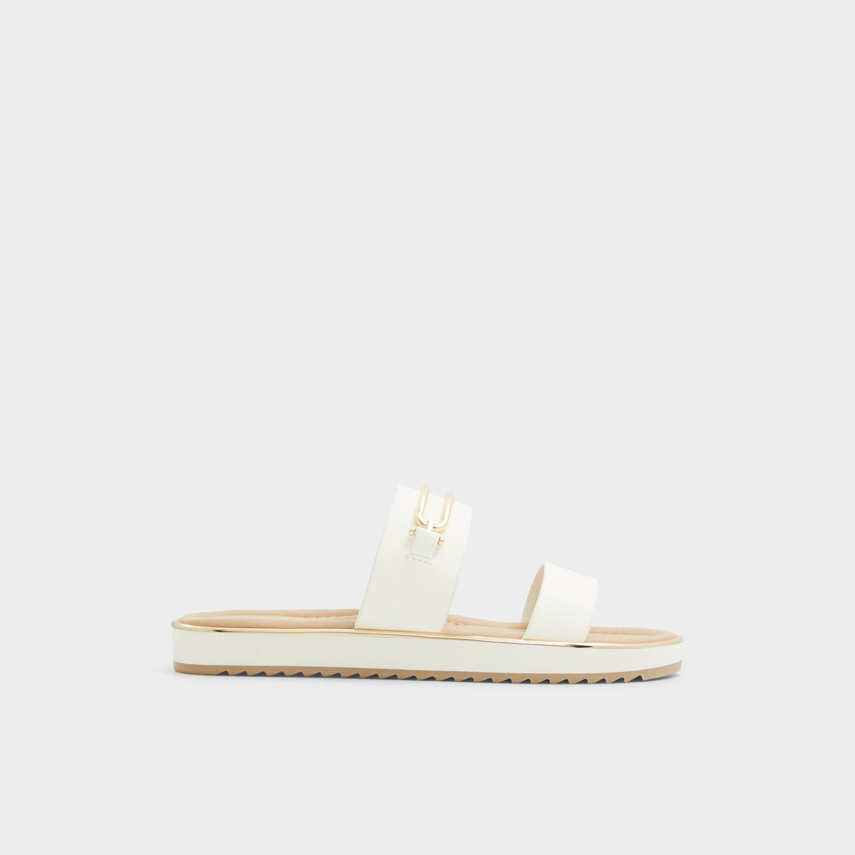 Aldo Lagoon White Women's Strappy sandals - Slide sandal, Footbed sandal White