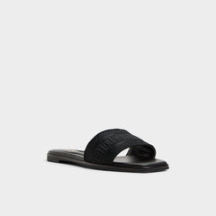 Aldo Oceania Black Women's Flats - Slide sandal Black