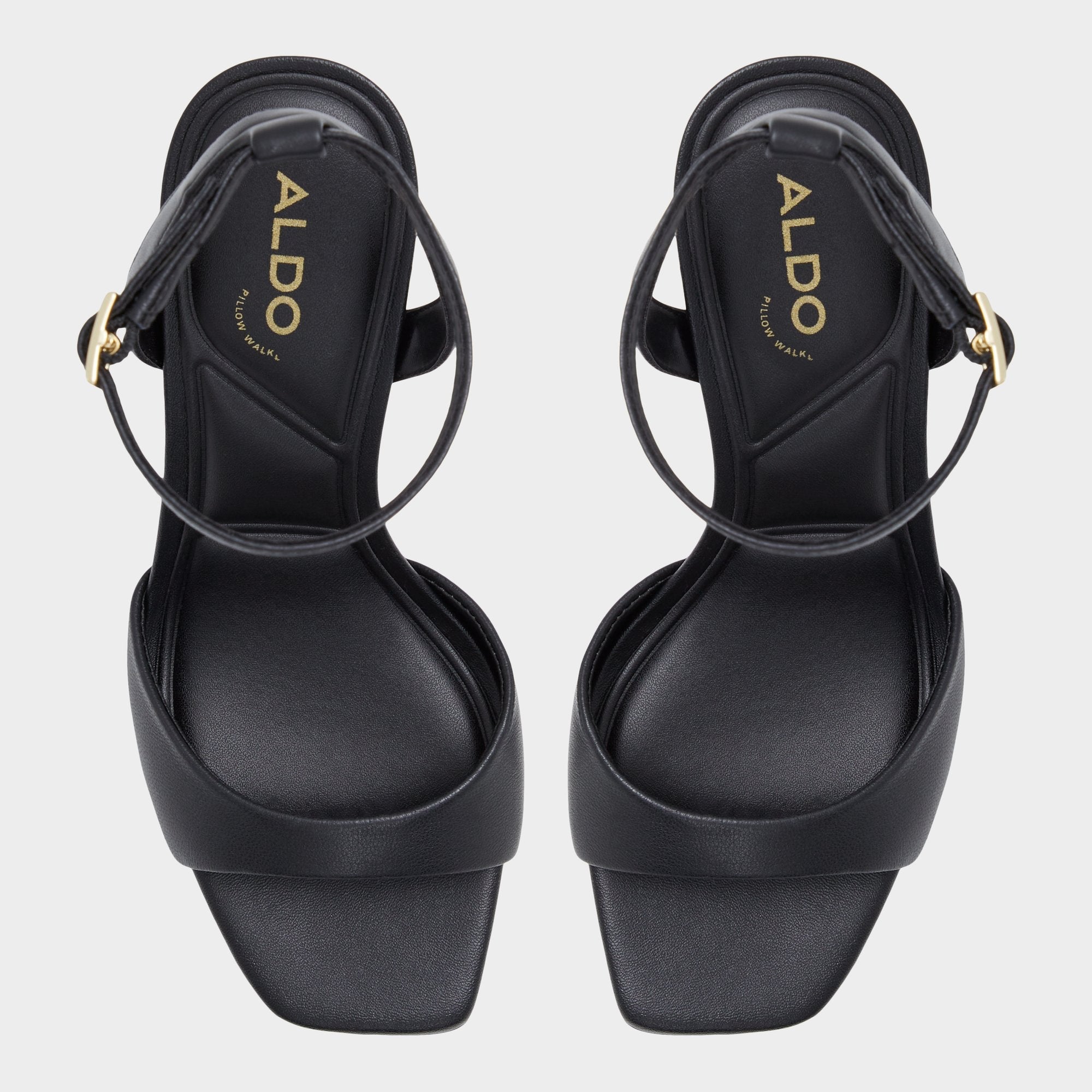 Aldo Sake Black Women's Strappy sandals - Strappy heeled sandal Black