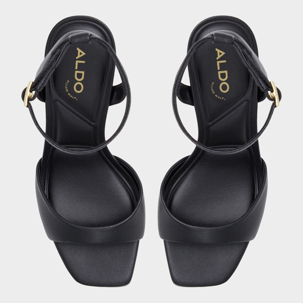 Aldo Sake Black Women's Strappy sandals - Strappy heeled sandal Black