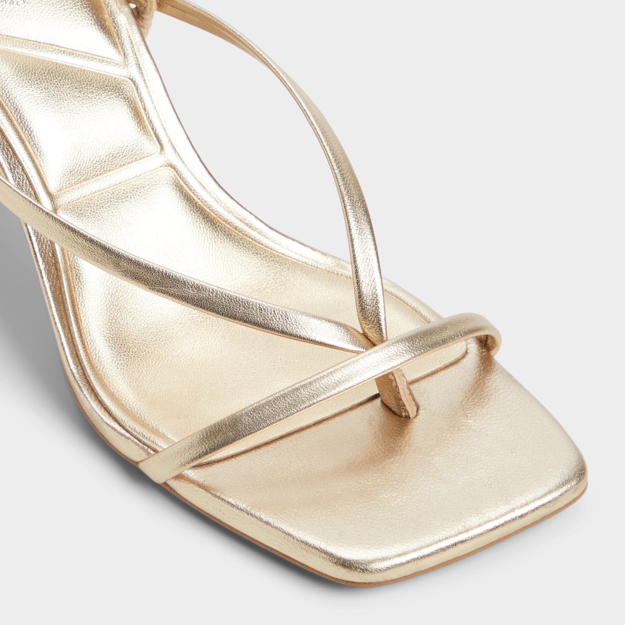 Aldo Riva Gold Women's Strappy sandals - Sling back heeled sandal, Stiletto heel Gold