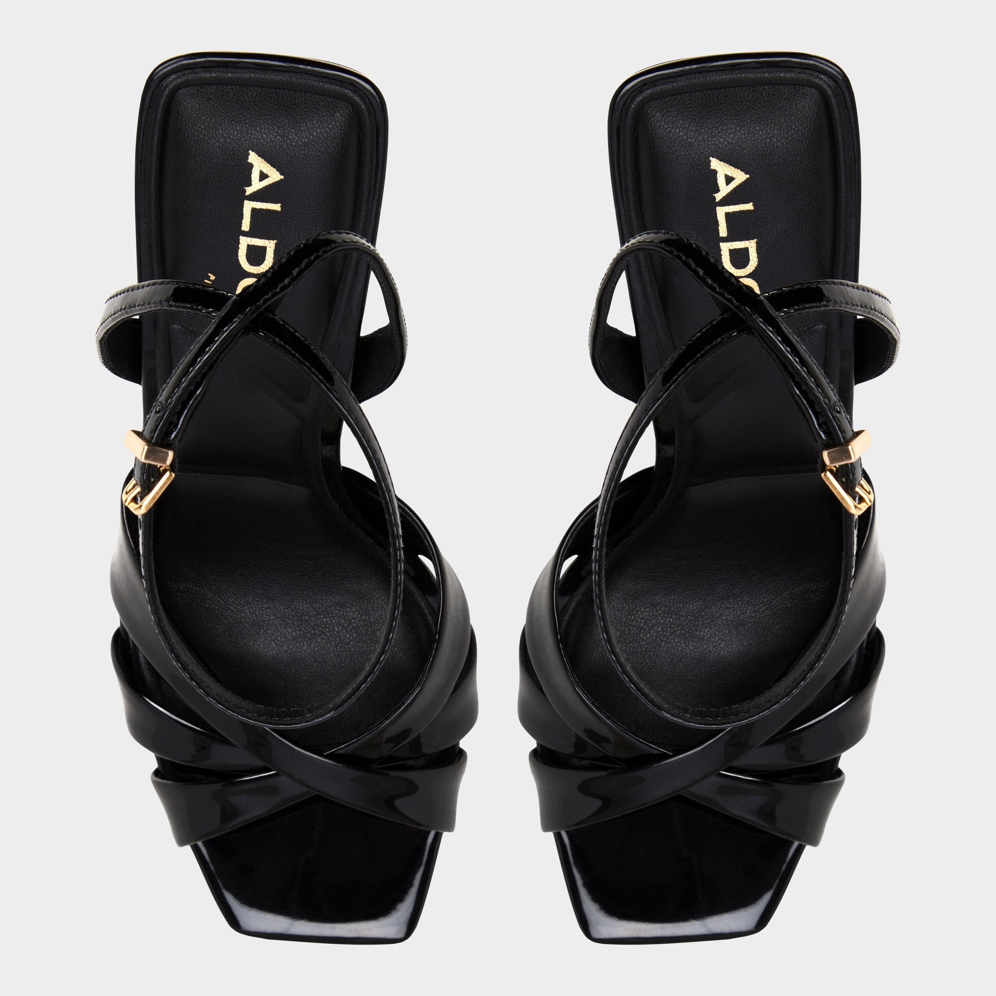 Aldo Meteora in Black - Strappy heeled sandal, Stiletto heel Black
