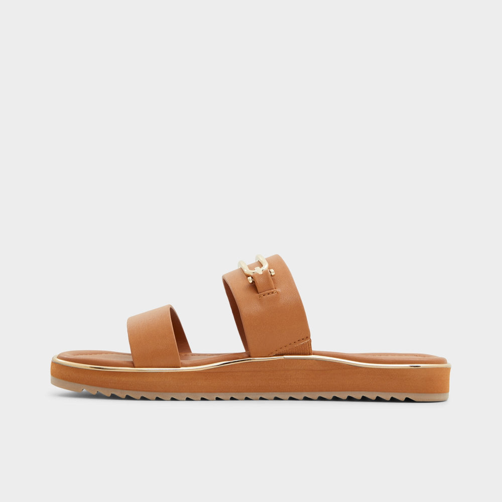 Aldo Lagoon Other Brown Women's Flats - Strappy flat sandal, Footbed sandal Other brown