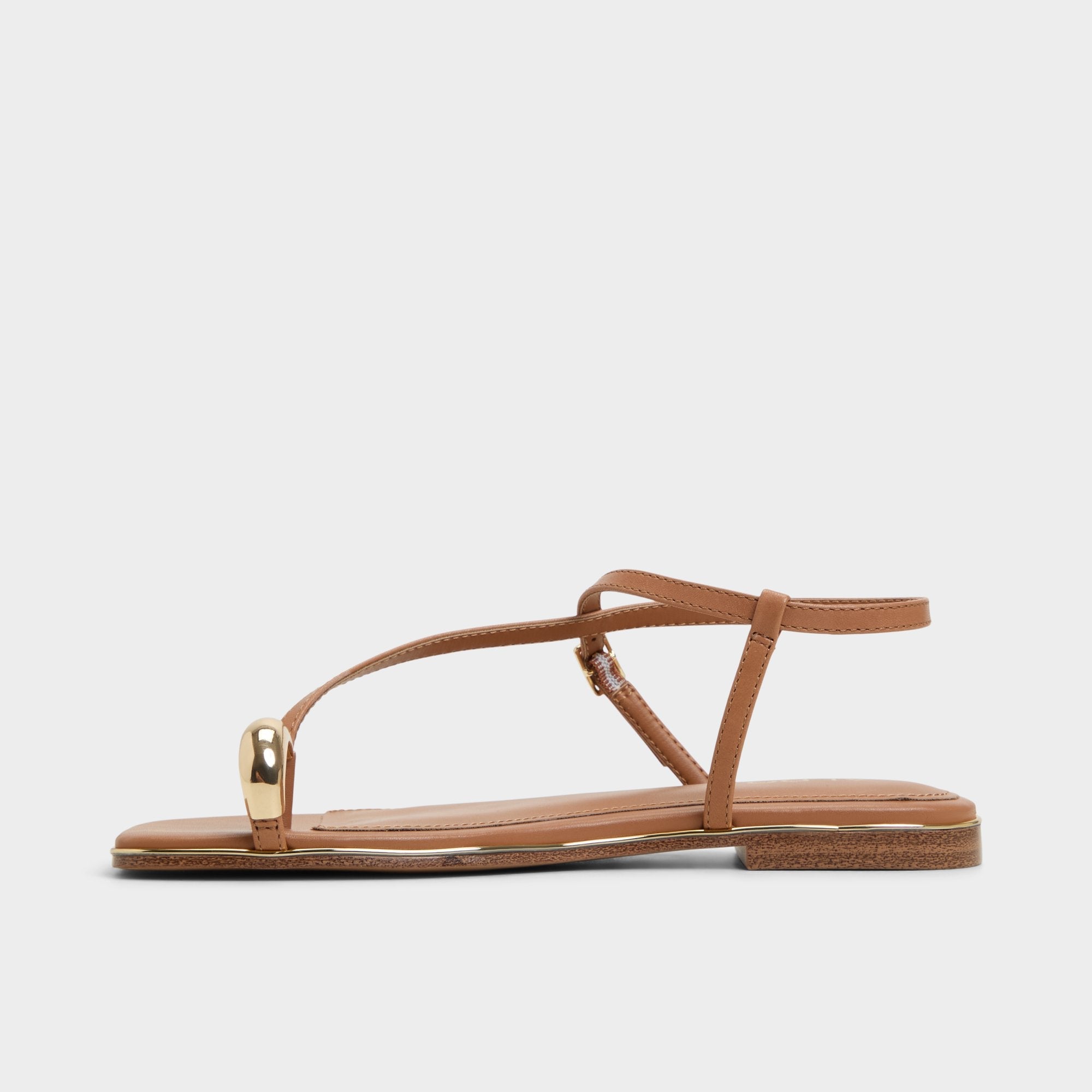 Aldo Jomalina Medium Brown Women's Flats - Strappy flat sandal Medium Brown