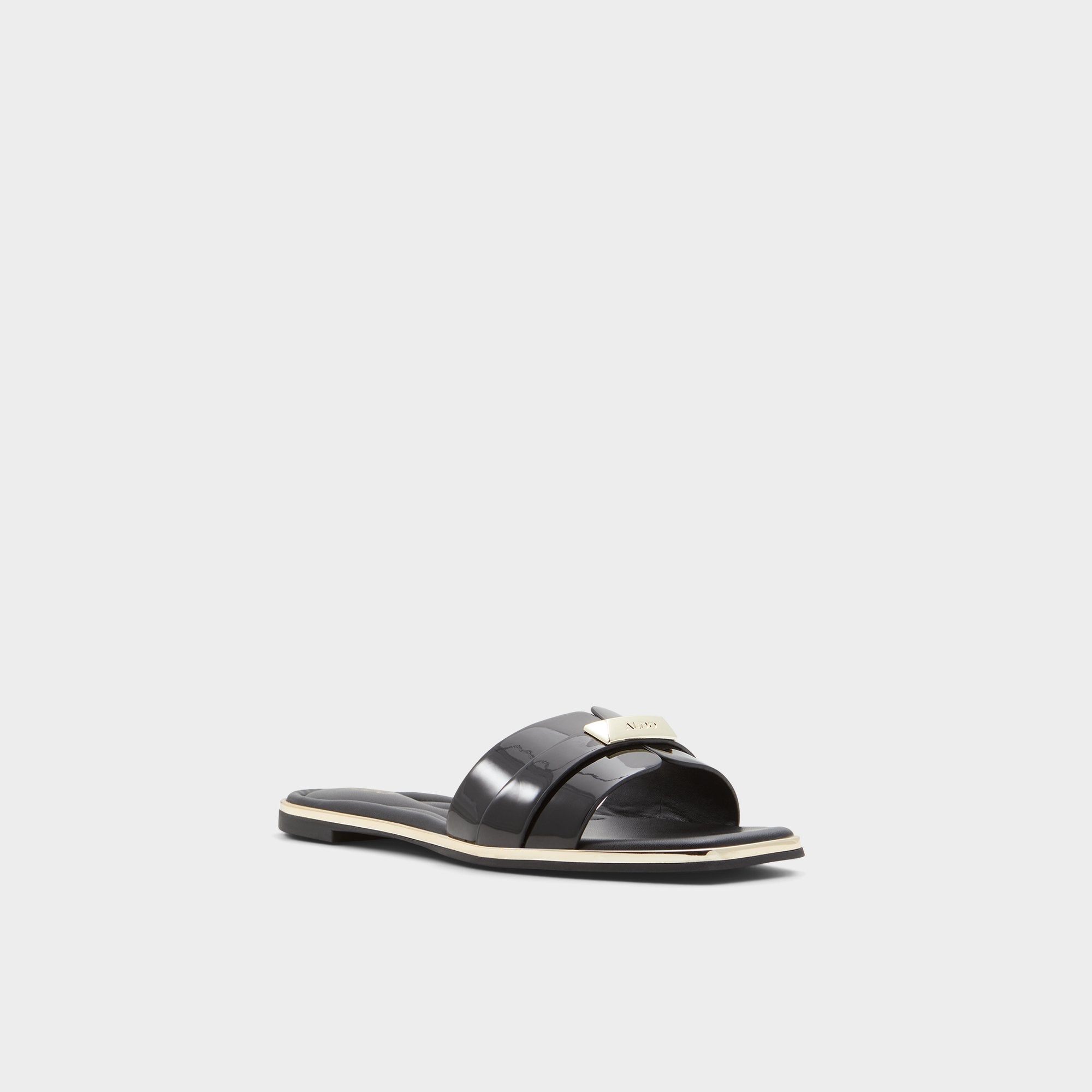 Aldo Darine Black Women's Flats - Slide sandal Black
