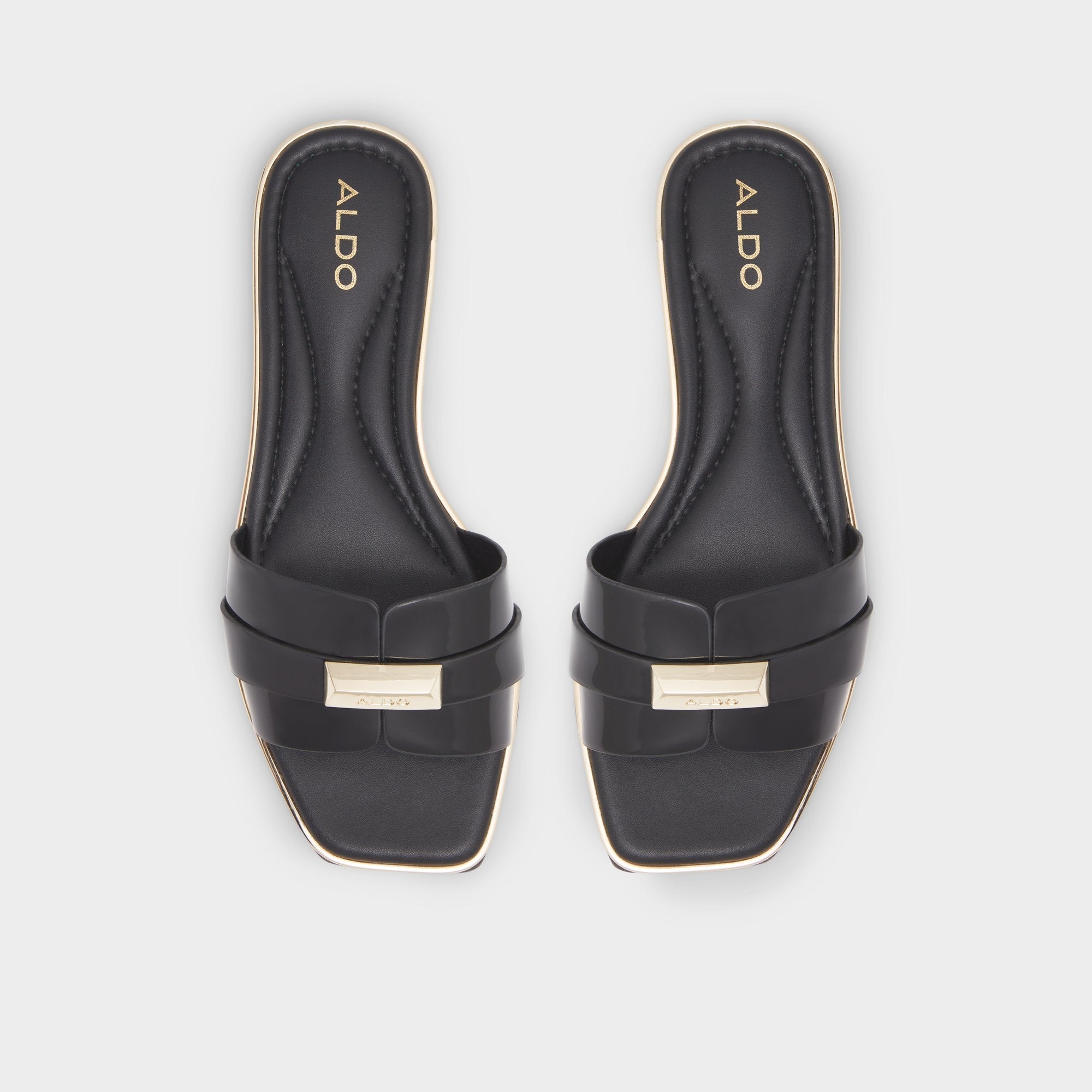 Aldo Darine Black Women's Flats - Slide sandal Black
