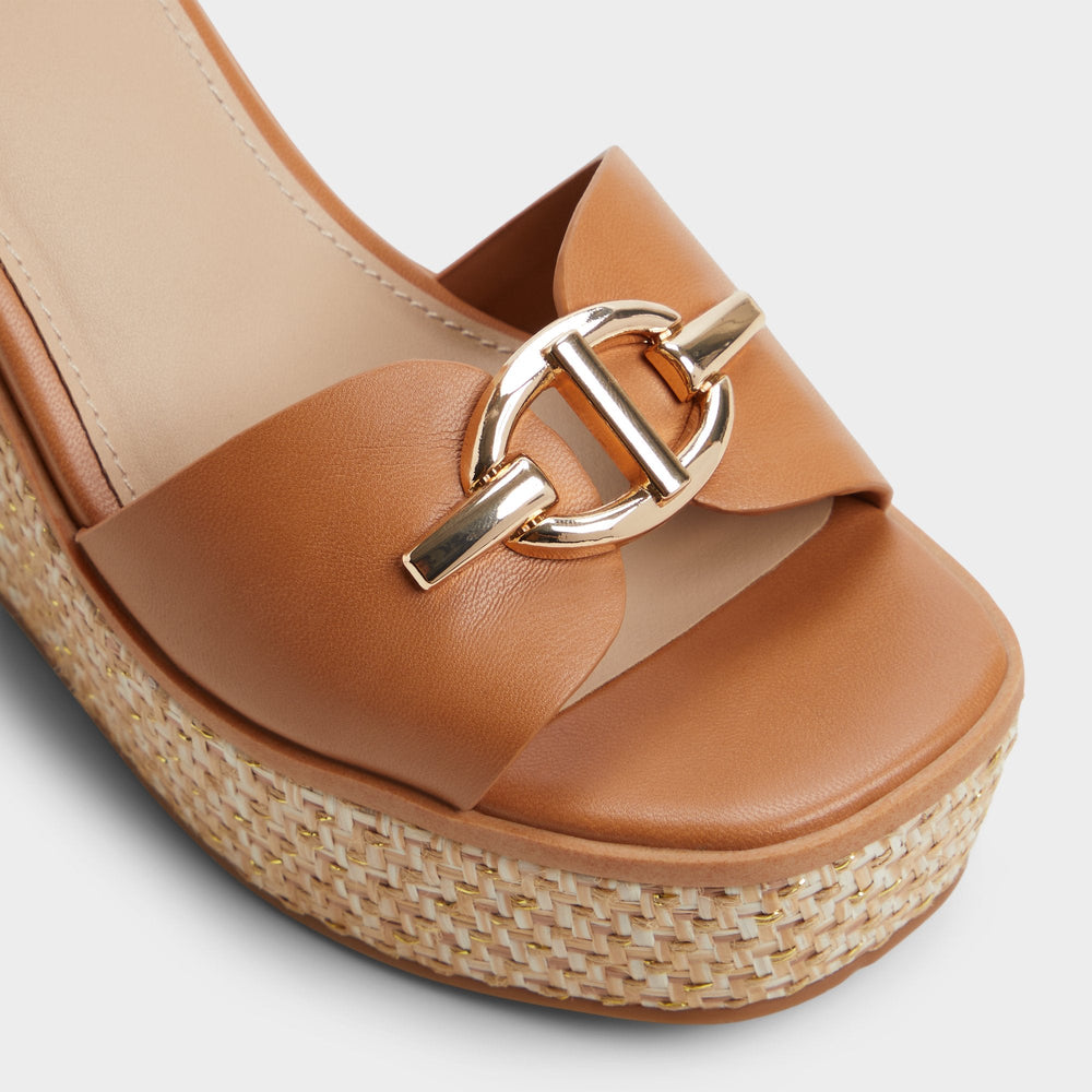Aldo Ybylin Medium Brown Women's Wedges - Wedge sandal, Wedge heel Medium Brown