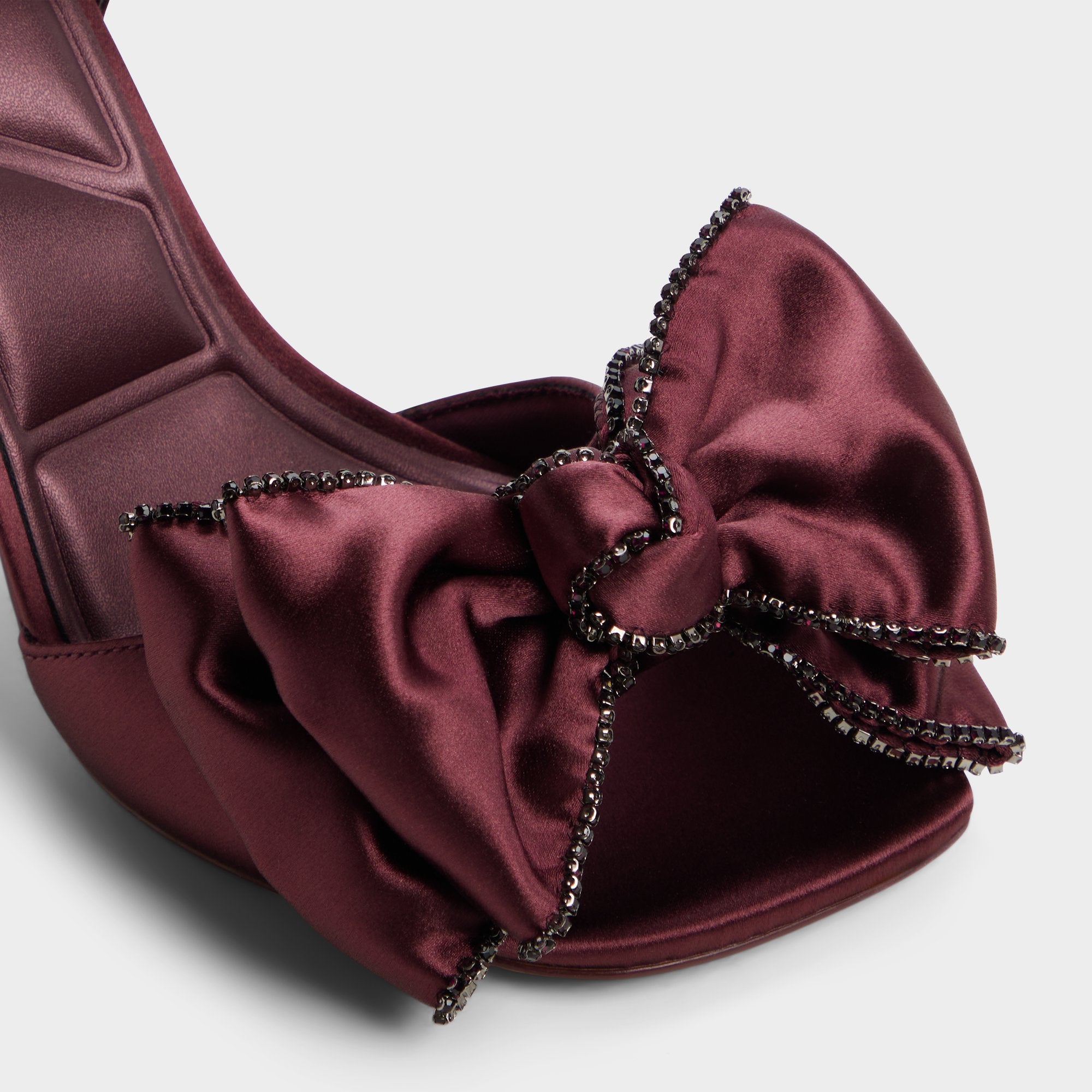 Aldo Tinsel in Bordo - Strappy heeled sandal, Stiletto heel Bordo