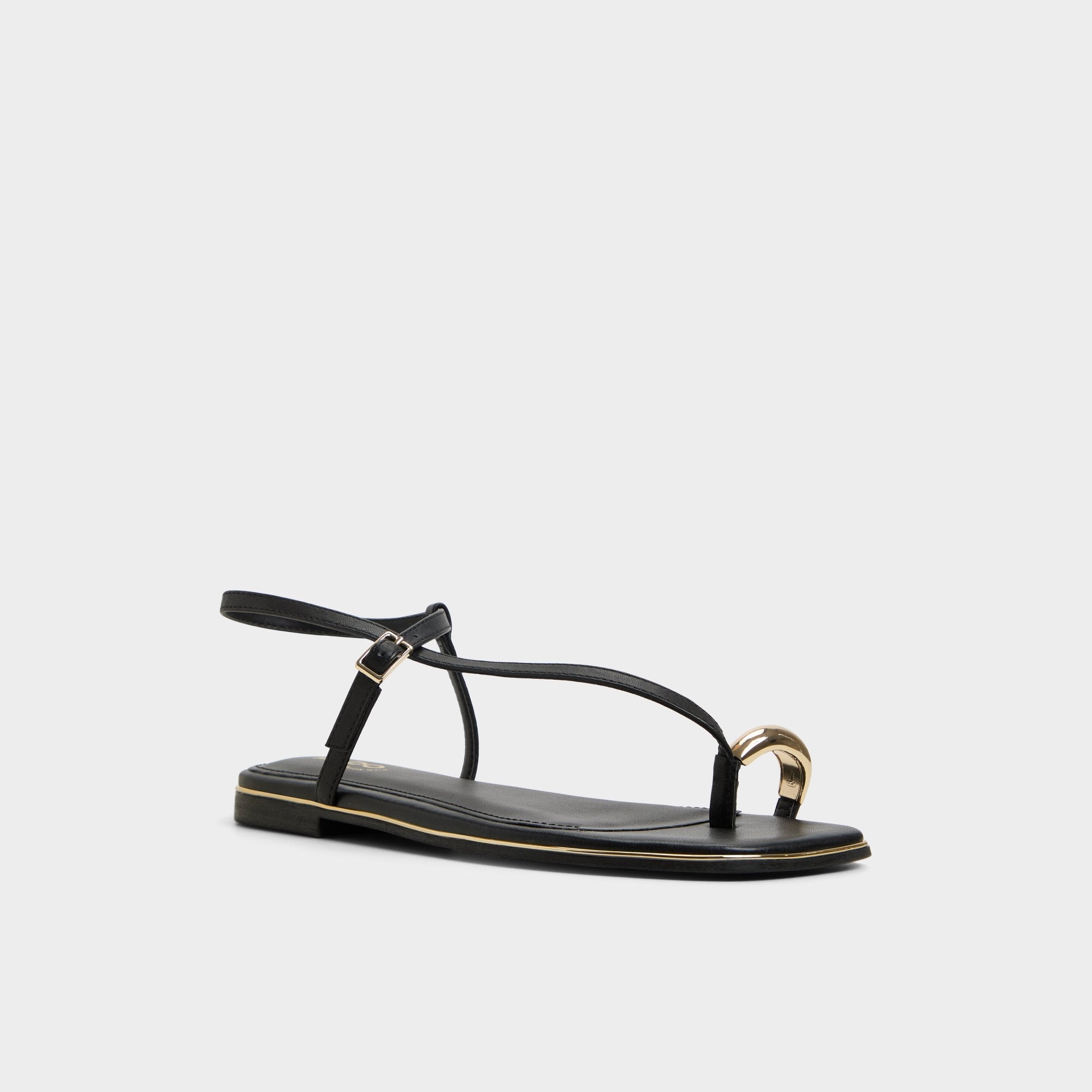 Aldo Jomalina Black Women's Flats - Strappy flat sandal Black