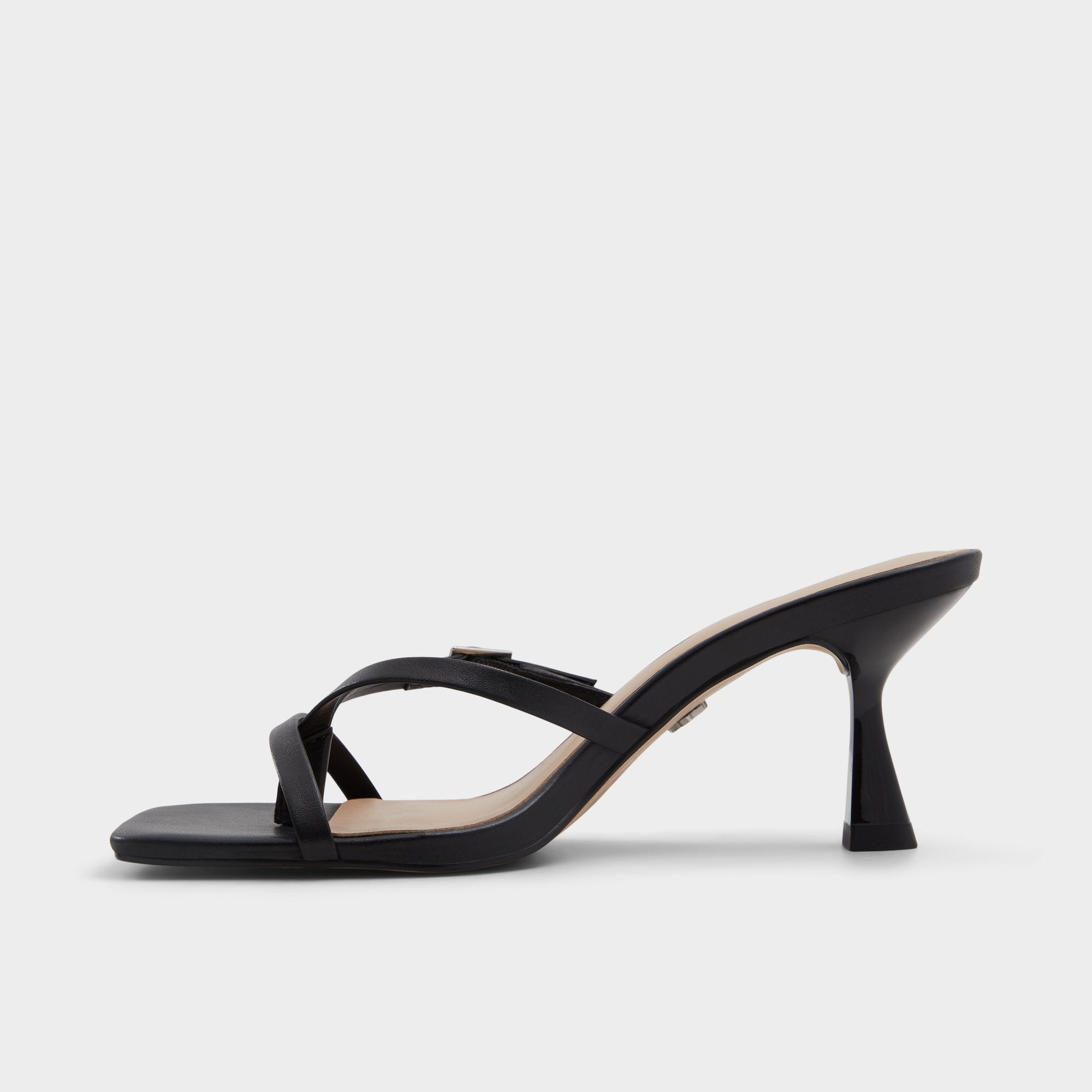 Aldo Gannever Black Women's Thong Sandals - Heeled flip flop, Stiletto heel Black