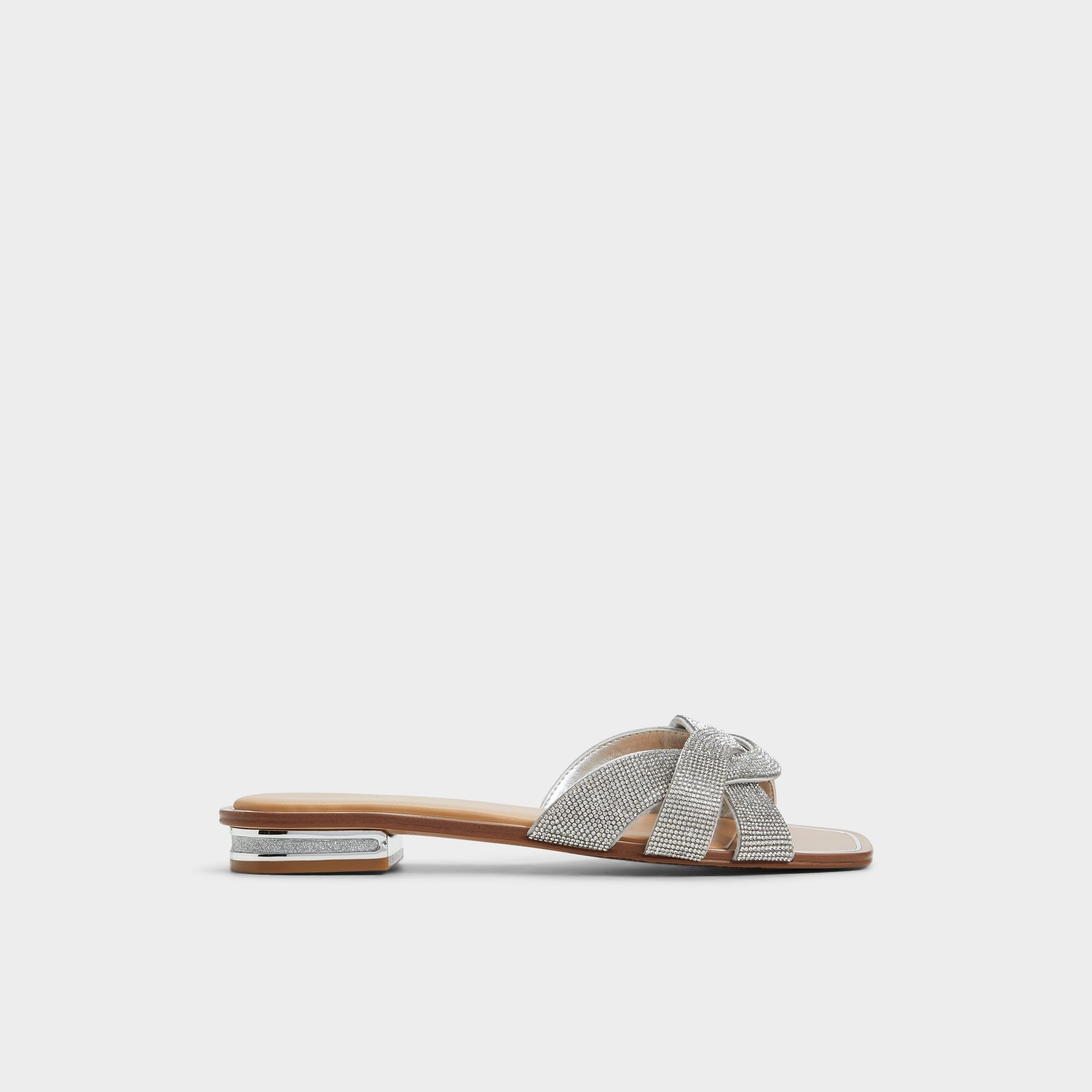Aldo Ormeley Silver Women's Iridescent metallics - Slide sandal Silver