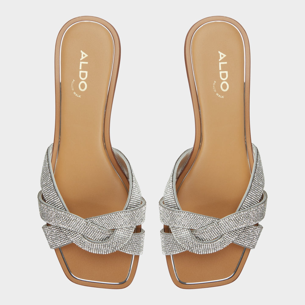 Aldo Ormeley Silver Women's Iridescent metallics - Slide sandal Silver
