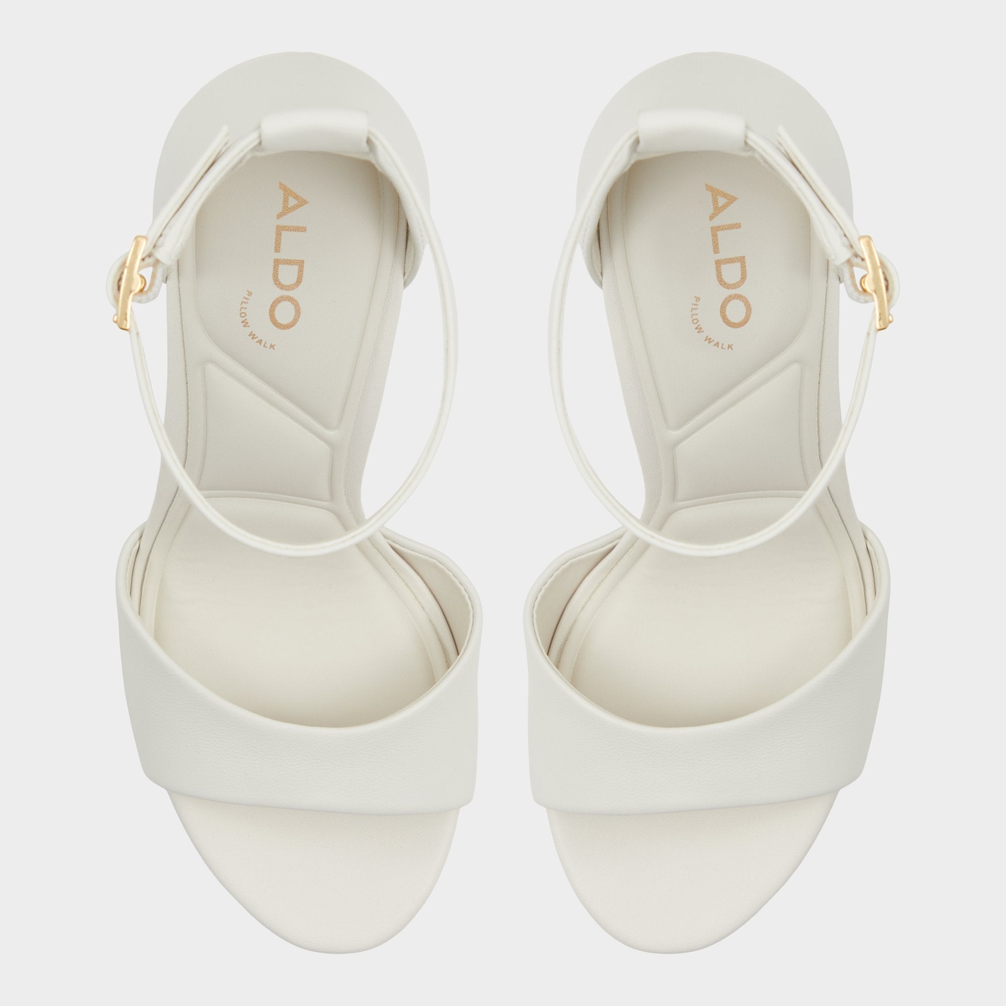 Aldo Enaegyn2.0 White/Bone Women's Platform Shoes - Strappy heeled sandal, Block heel White/bone