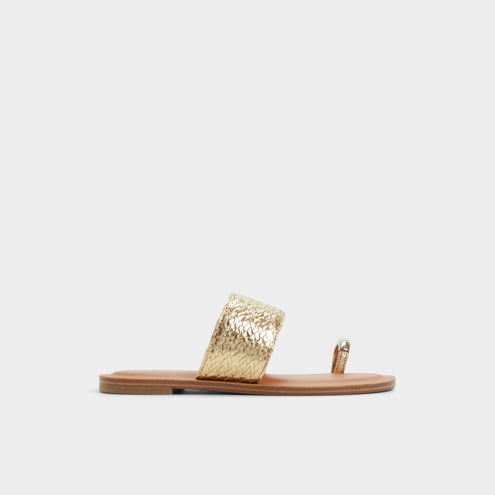 Aldo Beachwalk Gold Women's Iridescent metallics - Slide sandal Gold