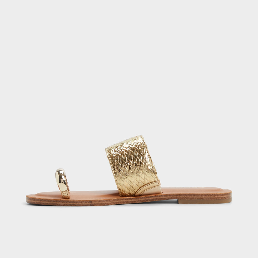 Aldo Beachwalk Gold Women's Iridescent metallics - Slide sandal Gold