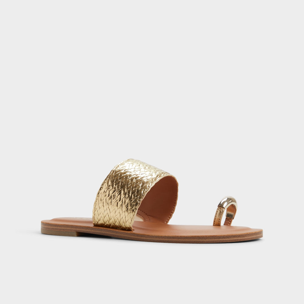 Aldo Beachwalk Gold Women's Iridescent metallics - Slide sandal Gold