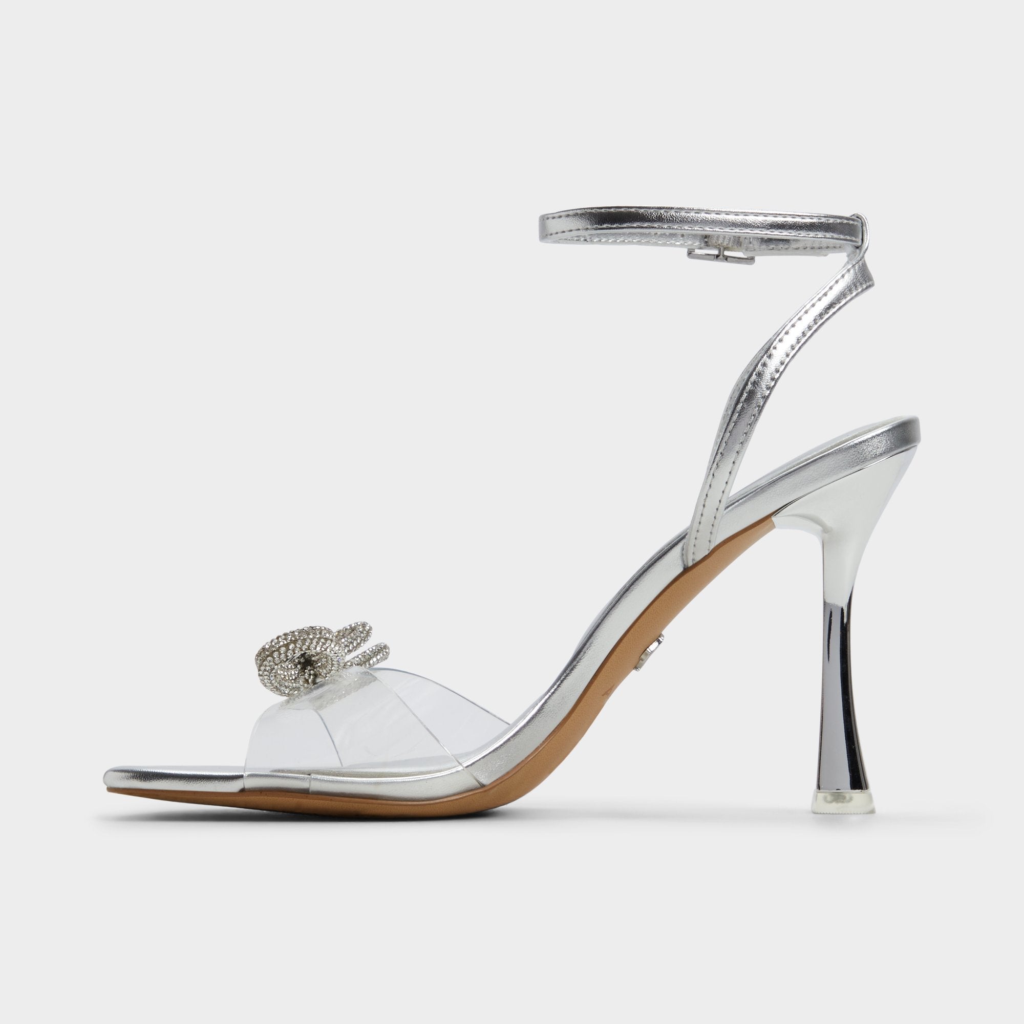Aldo Ozley Silver Women's Strappy Heels - Strappy heeled sandal Silver
