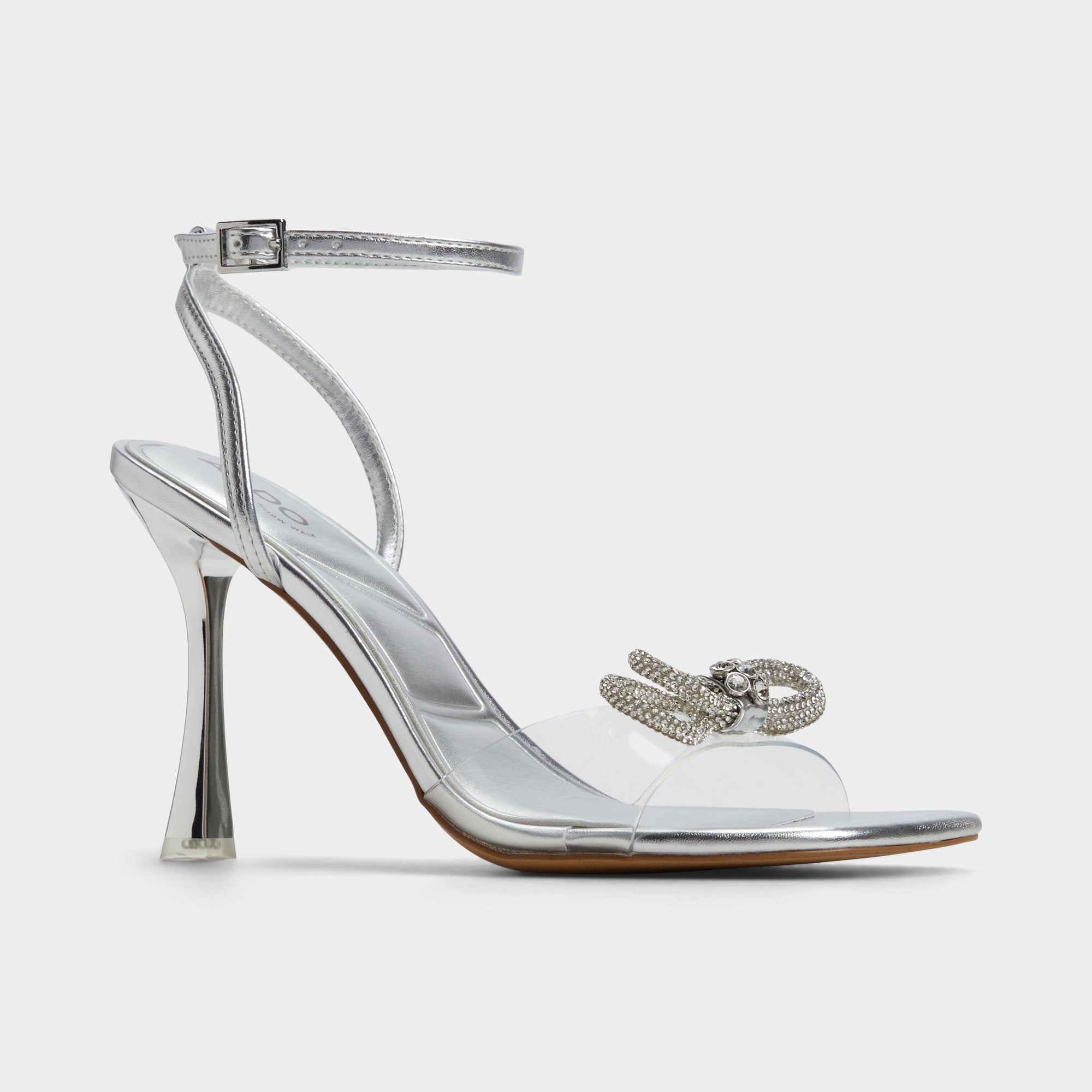 Aldo Ozley Silver Women's Strappy Heels - Strappy heeled sandal Silver