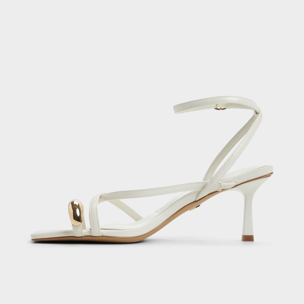 Aldo Elodiah White/Bone Women's Travel essentials - Strappy heeled sandal, Stiletto heel White/bone