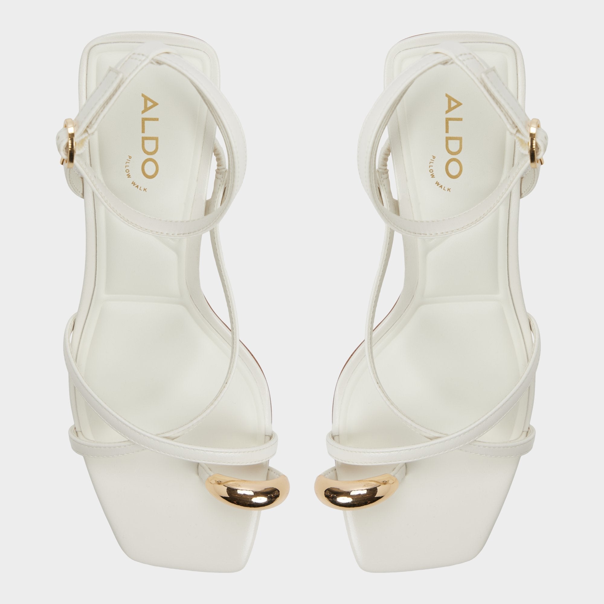 Aldo Elodiah White/Bone Women's Travel essentials - Strappy heeled sandal, Stiletto heel White/bone