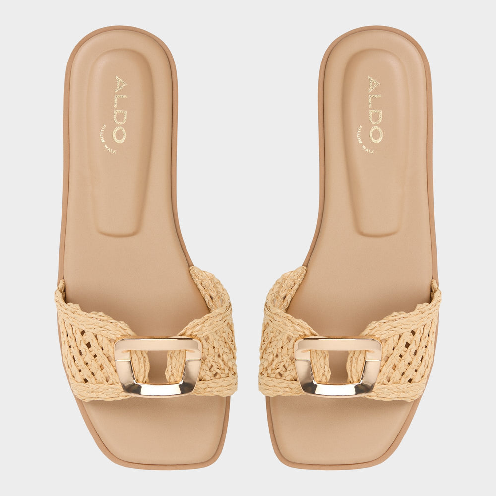Aldo Tidella Natural Women's Flats - Slide sandal Natural