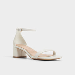 Aldo Calliope White/Bone Women's Block heels - Heeled sandal, Block heel White/Bone