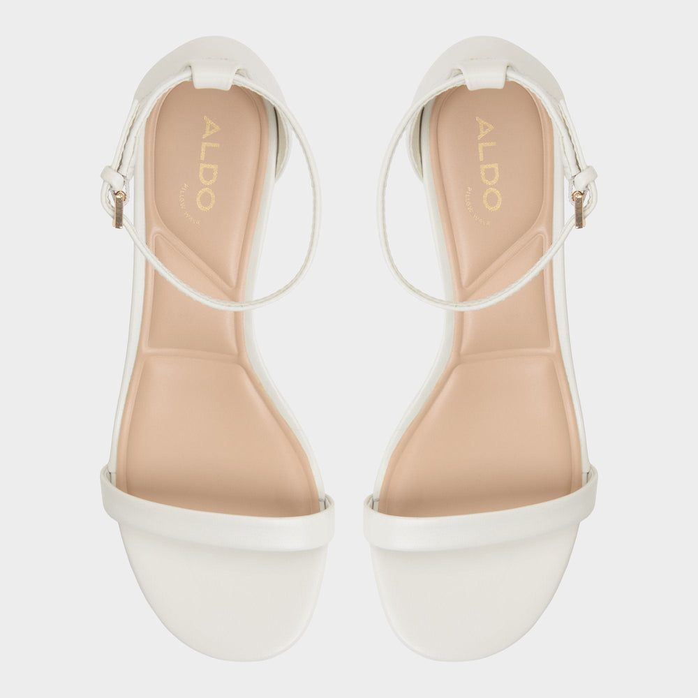 Aldo Calliope White/Bone Women's Block heels - Heeled sandal, Block heel White/Bone