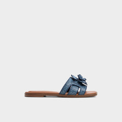 Aldo Seaflower Denim Women's Flats - Slide sandal Denim