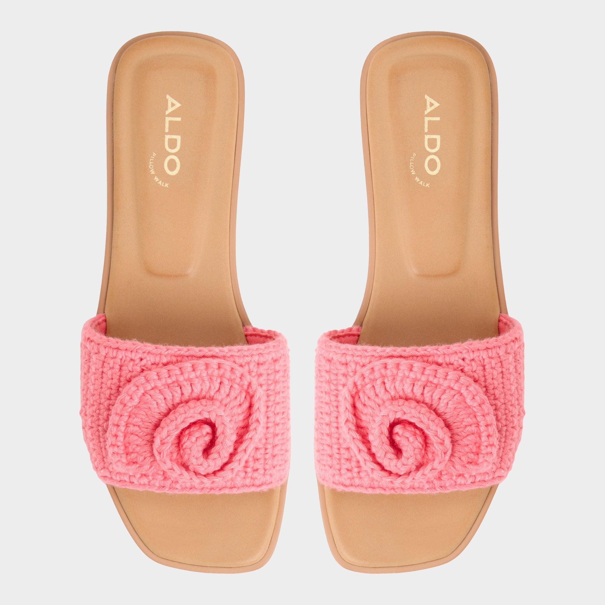 Aldo Sabbia Medium Pink Women's Flats - Slide sandal Medium Pink