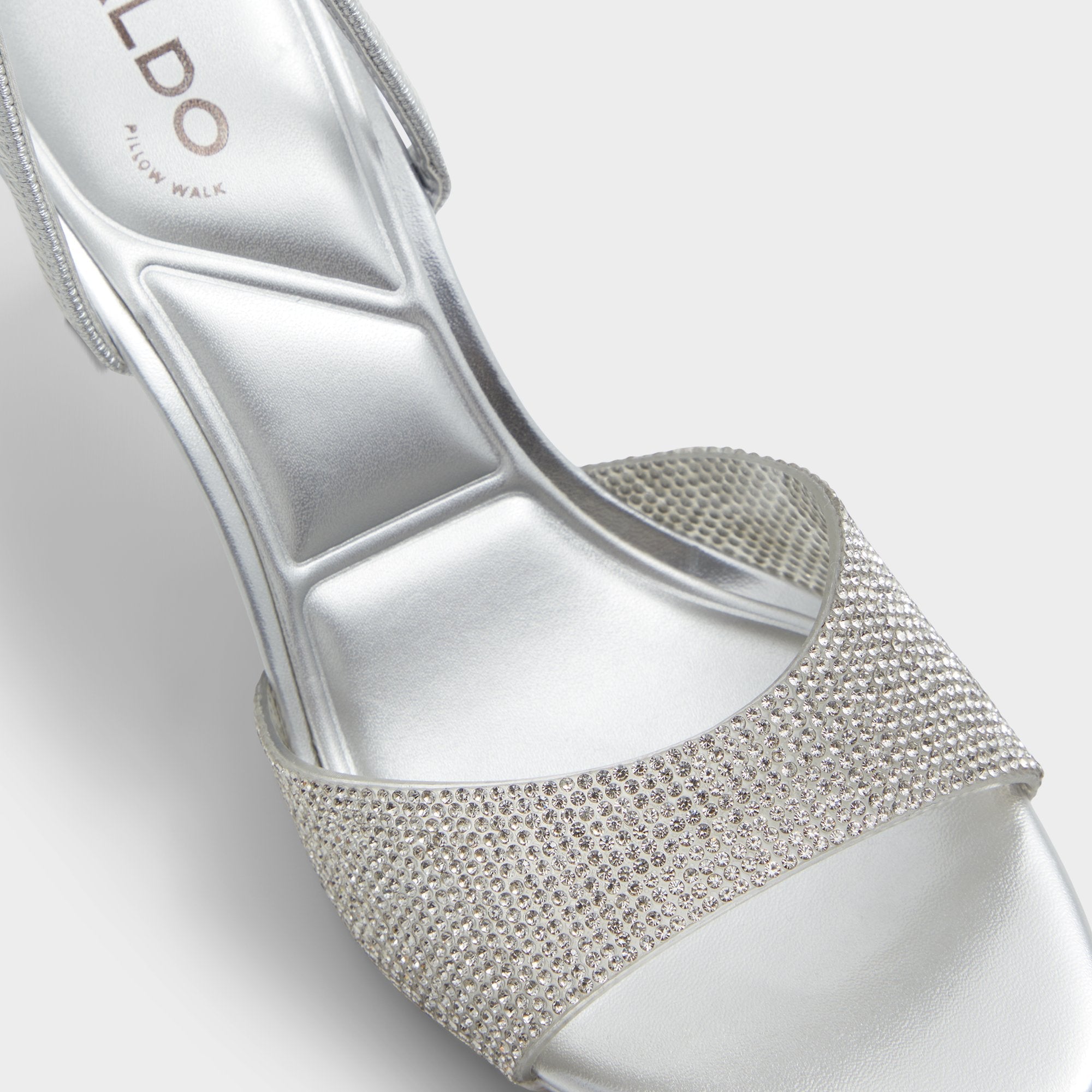 Aldo Aitana in Silver - Strappy heeled sandal, Stiletto heel Silver