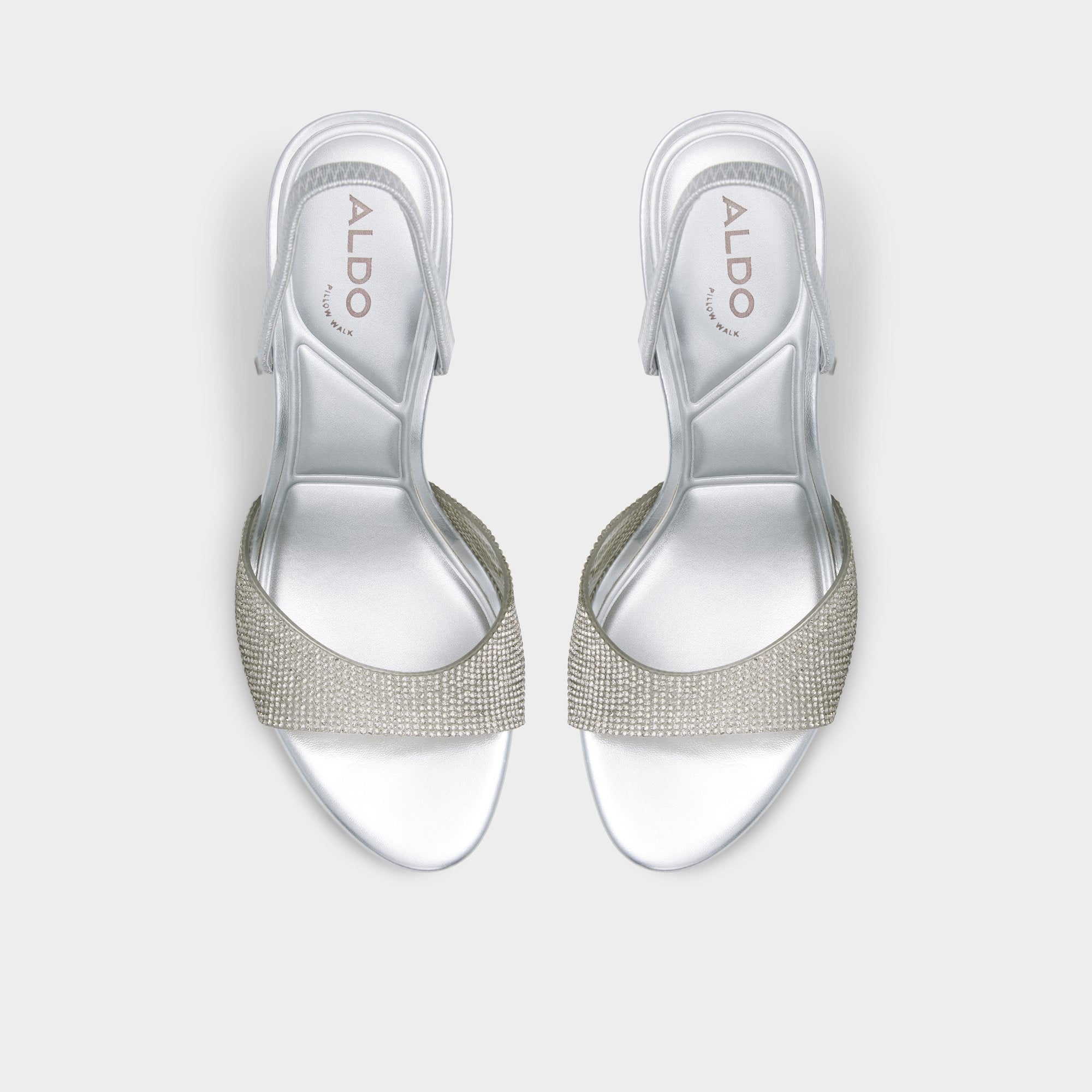 Aldo Aitana in Silver - Strappy heeled sandal, Stiletto heel Silver
