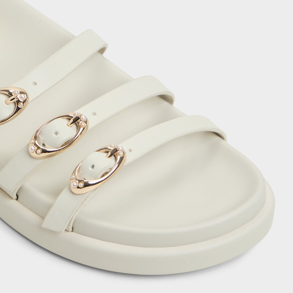 Aldo Zephyra White Women's Footbed sandals - Footbed sandal, Footbed sandal White