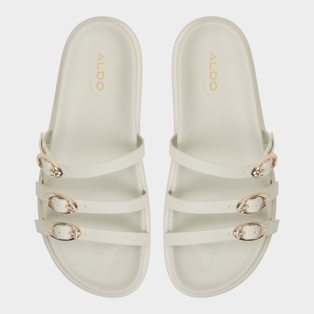 Aldo Zephyra White Women's Footbed sandals - Footbed sandal, Footbed sandal White