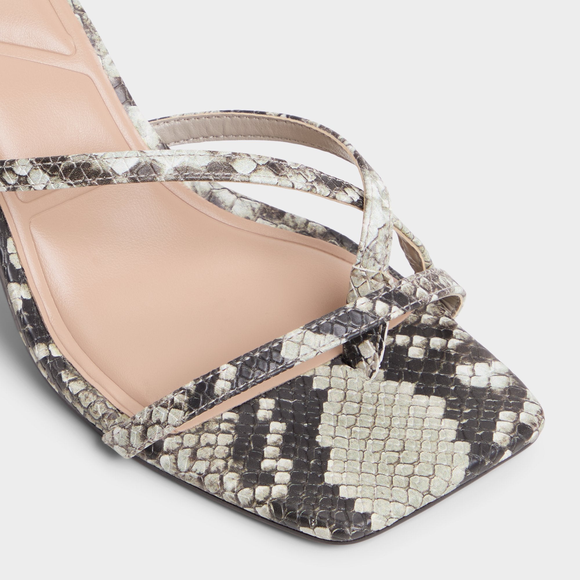 Aldo Calypsa White/Black Women's Animal Prints - Strappy heeled sandal White/Black
