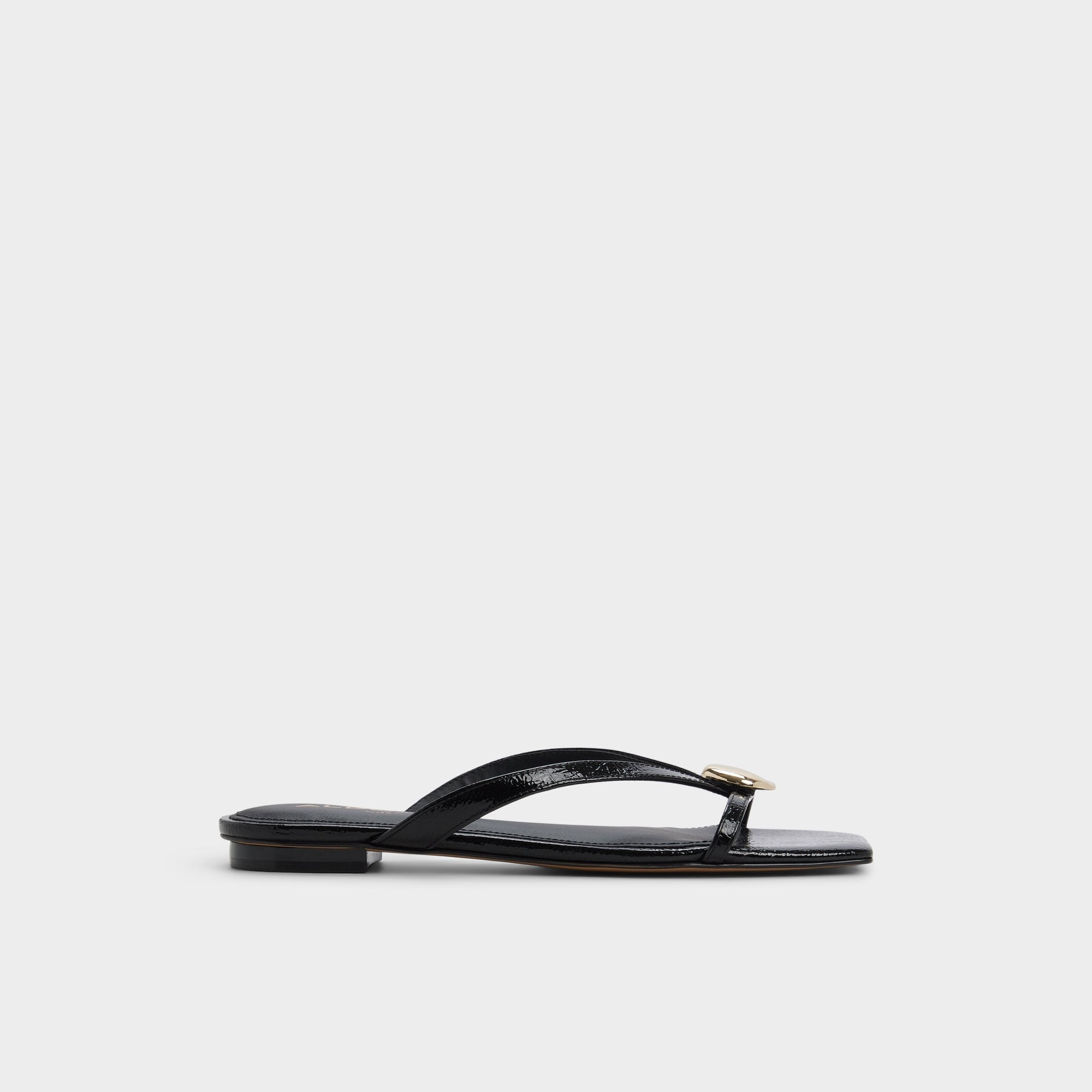 Aldo Iliria Black Women's Flats - Slide sandal Black