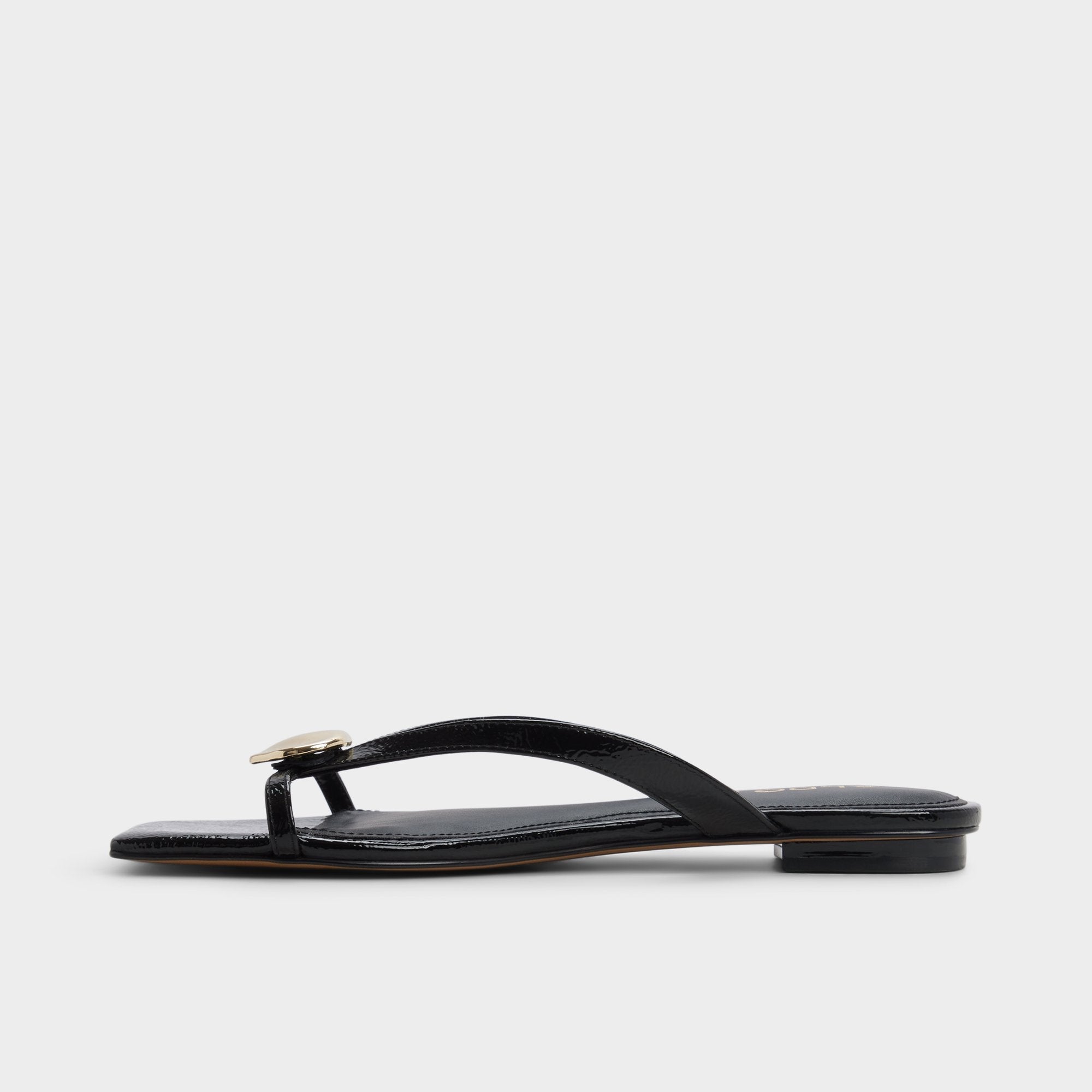 Aldo Iliria Black Women's Flats - Slide sandal Black