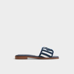 Aldo Sabbia Blue Combo Women's Flats - Slide sandal Blue Combo