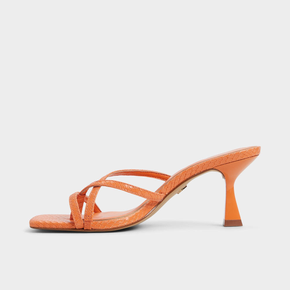 Aldo Calypsa Medium Orange Women's Heeled mules - Strappy heeled sandal Medium Orange