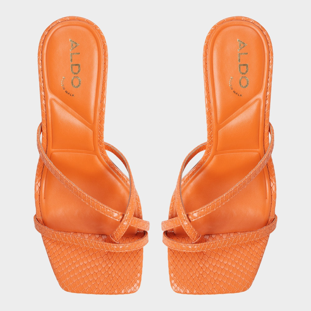 Aldo Calypsa Medium Orange Women's Heeled mules - Strappy heeled sandal Medium Orange