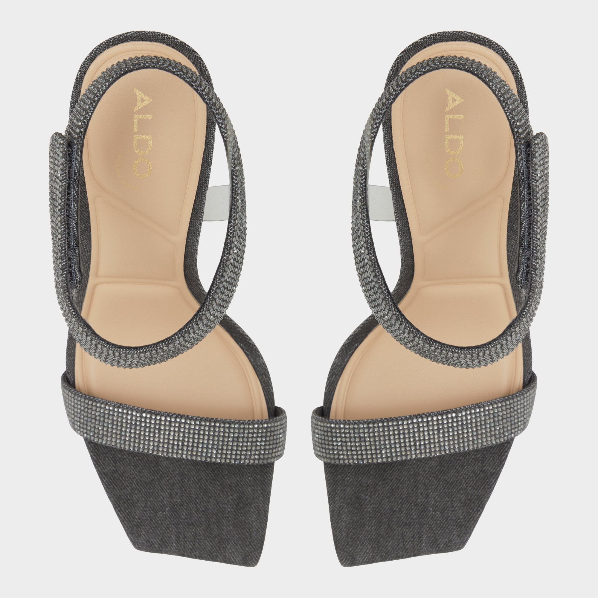 Aldo Rosy Dark Grey Women's Strappy sandals - Strappy heeled sandal Dark Grey
