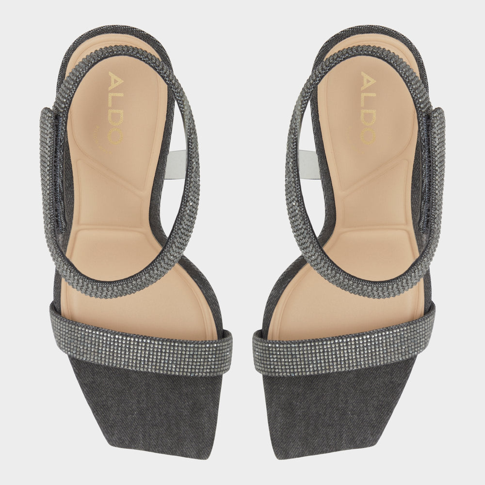 Aldo Rosy Dark Grey Women's Strappy sandals - Strappy heeled sandal Dark Grey