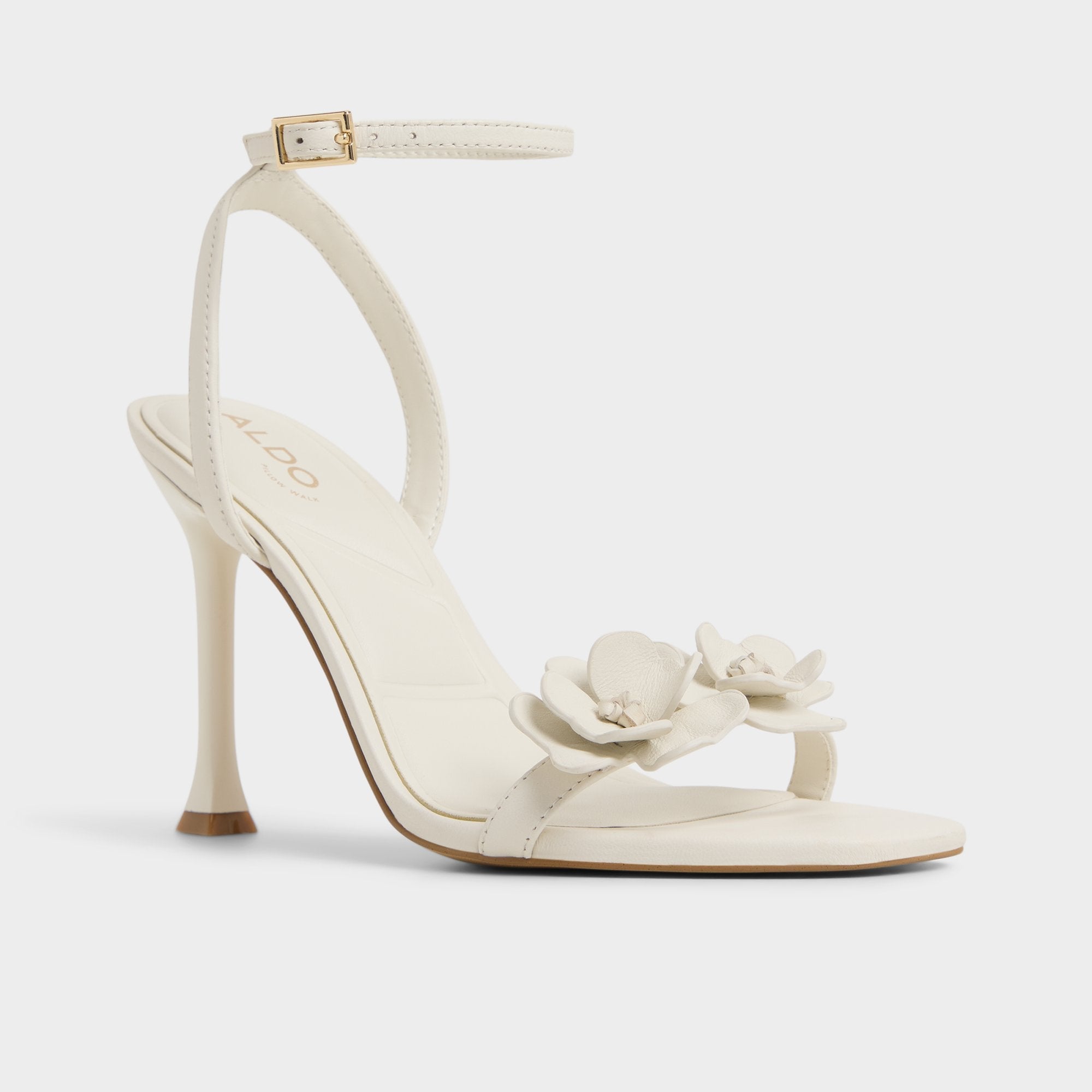 Aldo Daisylily White/Bone Women's Heeled sandals - Strappy heeled sandal, Stiletto heel White/bone