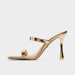 Aldo Evalyn in Gold - Strappy heeled sandal, Stiletto heel Gold