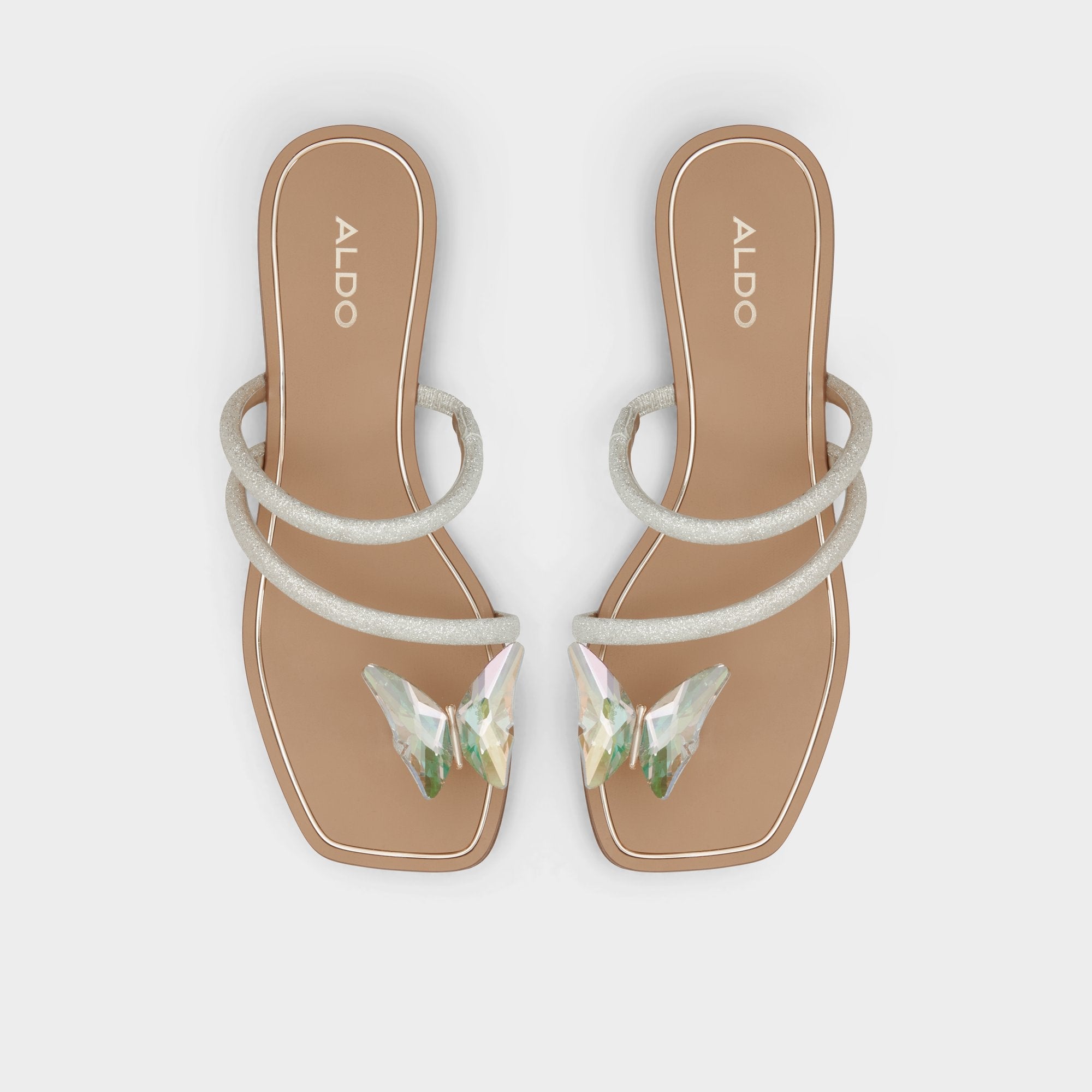 Aldo Garberia Silver Women's Flats - Flip flop Silver