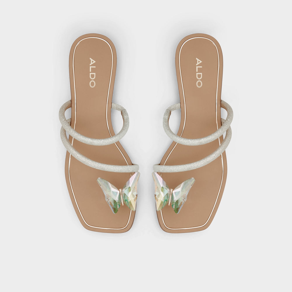 Aldo Garberia Silver Women's Flats - Flip flop Silver