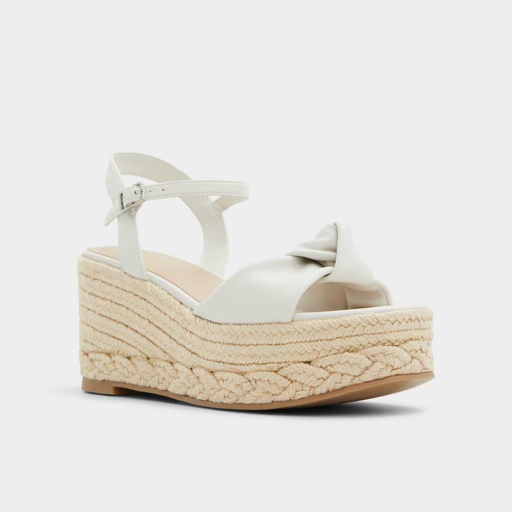 Aldo Annamarie White Women's Wedges - Wedge sandal, Wedge heel White